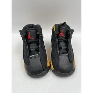 Nike Air Jordan 13 Retro TD Melo Class of 2002 Size 4c Black Yellow 414581-035